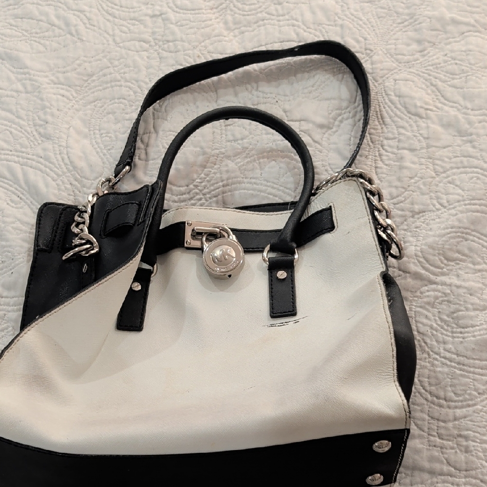 Elegant Black and White Women's Handbag